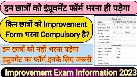 Mjpru Improvement Form 2023 | Mjpru Improvement Exam 2023 | Mjpru Improvement Exam Date 2023 Pawan