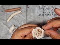 cappuccino Rose, with polymer clay tutorials, simple steps to follow. No mould , realistic petals