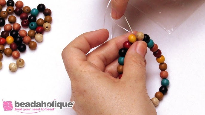 how to tie a clay bead bracelet without string｜TikTok Search