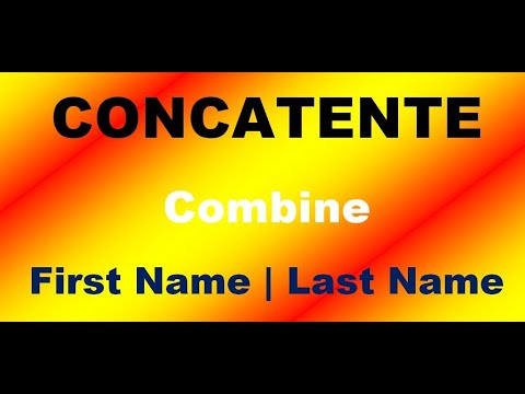 Concatenate | Combine First Name and Last Name | Join Text