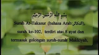 Surah At-Takasur (التكاثر) | Surah 102 | Mishary Rashid | Teks Arab & Terjemahan Suara Bhs.Indonesia