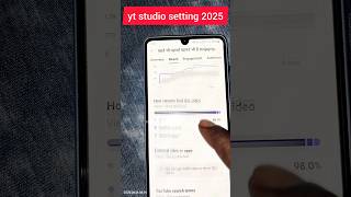 yt studio setting 2025 #youtubetips