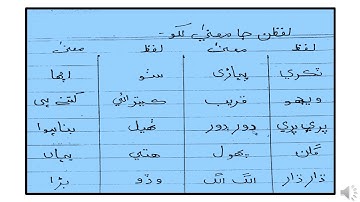 class 4 sindhi ch 9 revision
