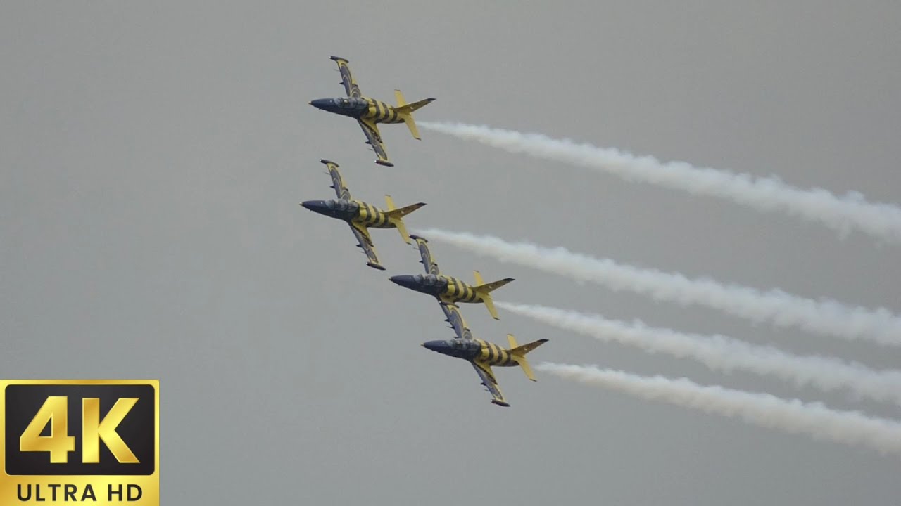 Baltic Bees jet team performance at Budaörs Airshow 2024 (4K)