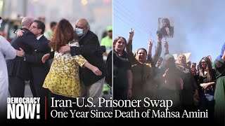 مبادله کامل زندانیان آمریکا و ایران؛ معترضان ایرانی یک سال از درگذشت مهسا امینی را جشن گرفتند