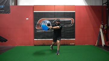 EricCressey.com: Split-Stance High-to-Low Aquabag Chop