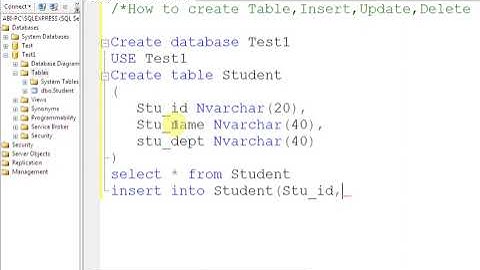 How to create Table,Insert,Update,Delete in SQL Server very easy steps