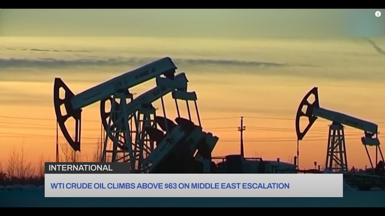 WTI Crude Oil climbs above $63 Per Barrel on middle east escalation ...