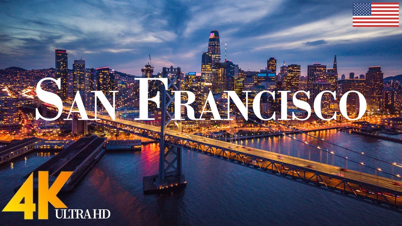 San Francisco 4K drone view • Aerial View Of San Francisco Relaxation