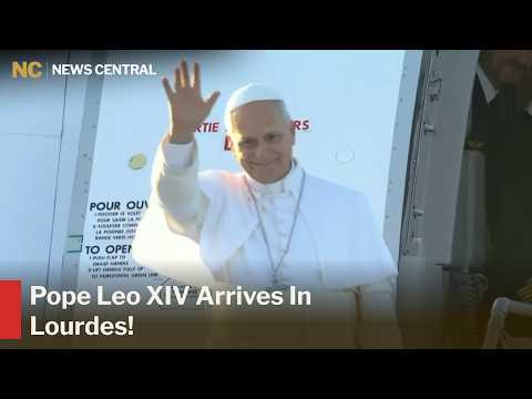 FULL ARRIVAL: Pope Leo XIV Arrives In Lourdes For Prayer At Grotto Of Apparitions | AK1Z