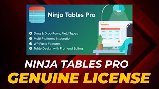 Details Download Ninja Tables Pro Plugin With License Key With Auto Update || HelloGPL Update