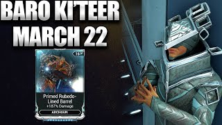 Buy Primed Rubedo-Lined Barrel Primed Mods! Warframe Baro Ki'Teer March 22 - 24 2024