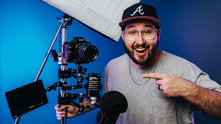 ENTIRE YouTube Studio on ONE Light Stand - MAXIMIZE Your Video Space