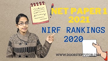 NIRF Rankings 2020: Criteria; Top Institutes - NET Paper 1 2021 Expected Questions