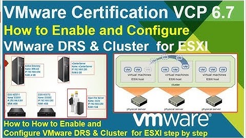 VMware Certification VCP 6.7 How to Enable and Configure VMware DRS & Cluster  for ESXI