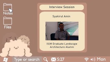INTERVIEW SESSION LANDSCAPE  ARCHITECTURE ALUMNI (Imran Haqiem 1814627)