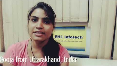 Pooja from Uttarakhand, India giving Training Feedback about EH1-Infotech Cybersecurity