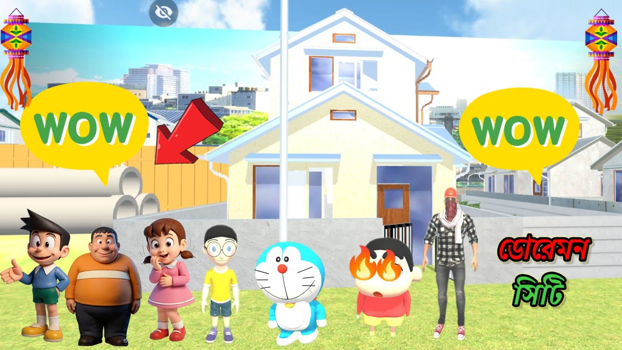 💯💥 ডোরেমন সিটি।ফ্রাঙ্কলিন ডোরেমন গুণ্ডার হাত থেকে বাঁচালো💯🔥।Franklin Save Doremon।Visit Doremon city