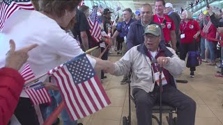 Honor Flight San Diego | Supporters, loved ones greet Vietnam veterans warmly after DC journey