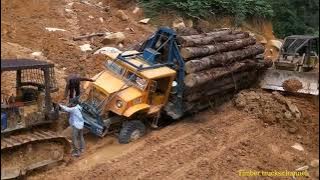 part 2 lori balak sangkut [ logging truck santaiwong Malaysia]