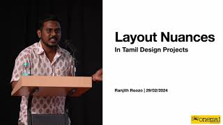 Tamil Font Studio | Typography | RMRL & Onemai Foundation | Seminar | Success Stories