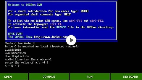 Using switch case  a make simple calculator. in C 