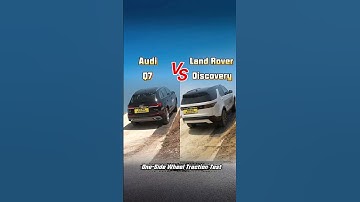 Audi Q7 VS Land Rover Discovery One-Side Wheel Traction Test #suv #audi #suvoffroad