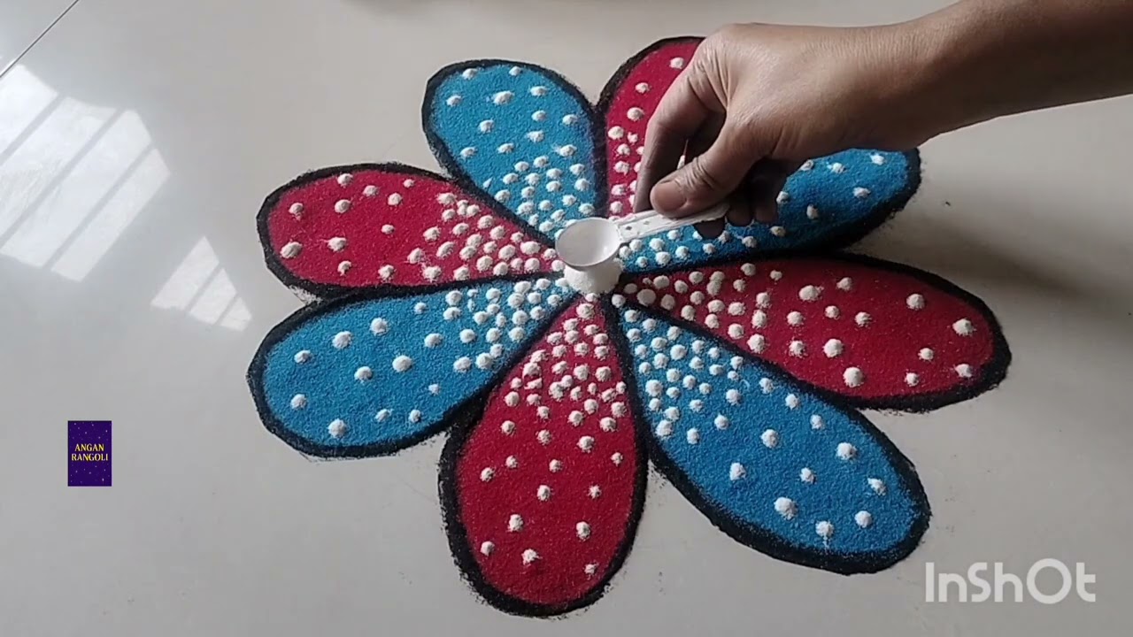 Easy Rangoli Design's ✨#rekharangoli#rangoli #art #rangolidesigns #viral #viralvideo 