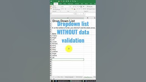 Drop-down list without data validation