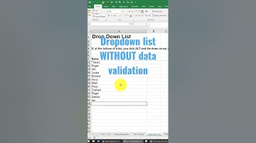 Drop-down list without data validation