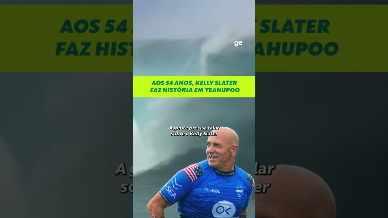 AOS 54 ANOS, KELLY SLATER FEZ HISTÓRIA EM TEAHUPPO | #shorts | ge.globo
