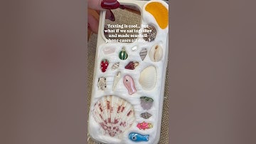 Seashell phone case making date… you and me! 🐚🐚🐚 #seashellphonecase