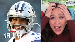 Mina Kimes reacts to Dan Orlovsky's Dak Prescott take and a Dak-Russ trade proposal | NFL Live