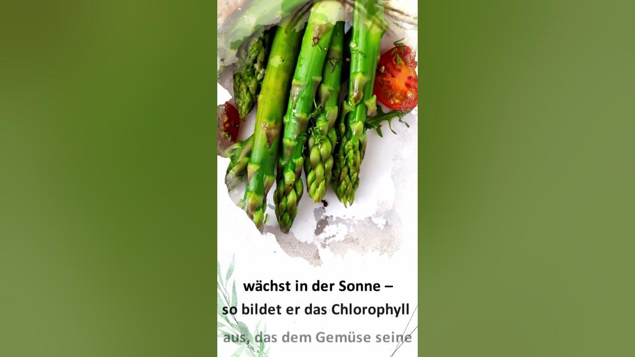 Weißer und grüner Spargel Unterschied erklärt, Spargelzeit shorts YouTube