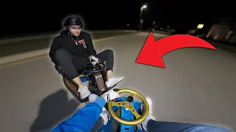 DRIFT run on crazy carts at night - Night Tandems