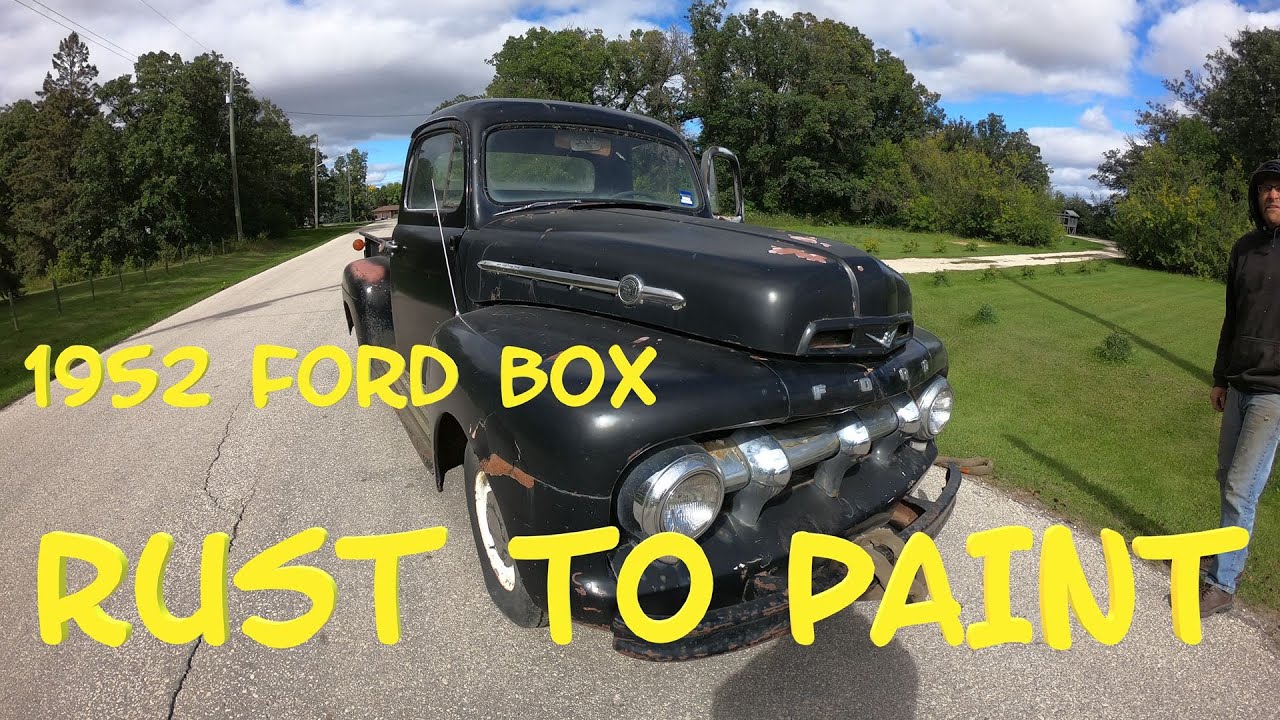 1952 Ford F1 Truck Box Gets Painted. Back Yard Paint Job. DIY Garage