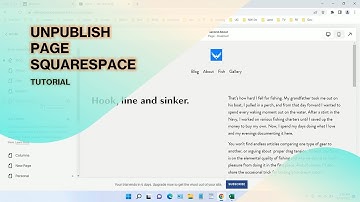 How to Unpublish a Page on Squarespace