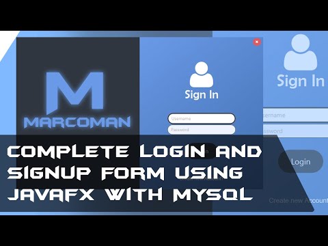 JavaFX Application with MYSQL - Complete Login and Signup Form with MYSQL Database in Java Netbeans