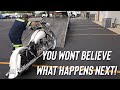 HOW A TOW TRUCK LOADS YOUR HARLEY AFTER ITS BEEN TOTALED IN A ACCIDENT