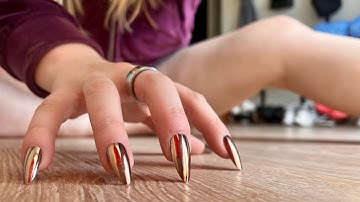 front vs back cozy floor tap & scratch asmr (lofi)