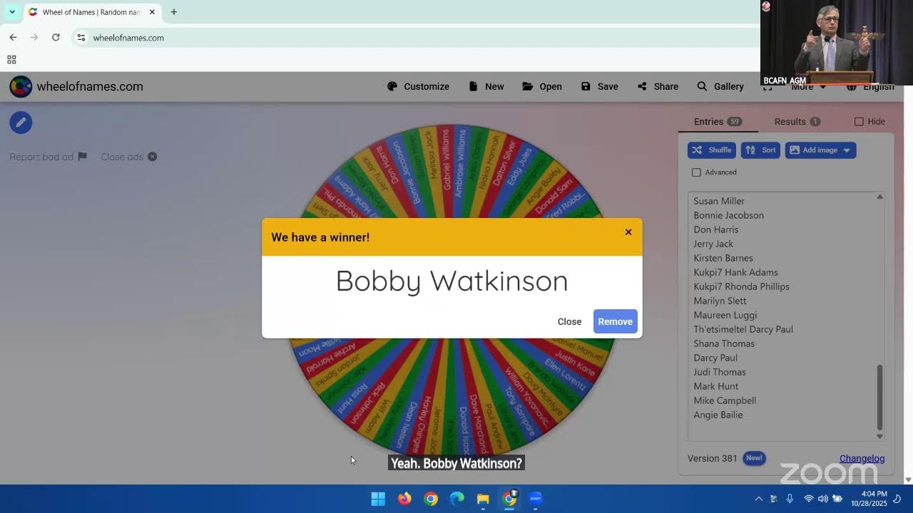 2025 BCAFN Annual General Meeting - Day 1