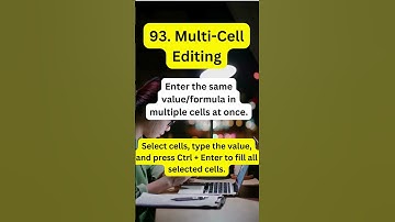 Edit Multiple Cells Simultaneously in Excel