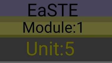 EaSTE ||module 1||unit 5||quiz||activity||