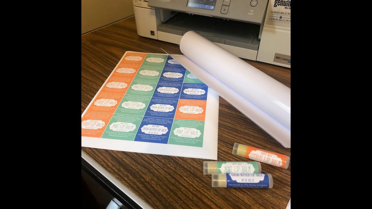 How To Make Waterproof Beeswax Lip Balm Labels YouTube