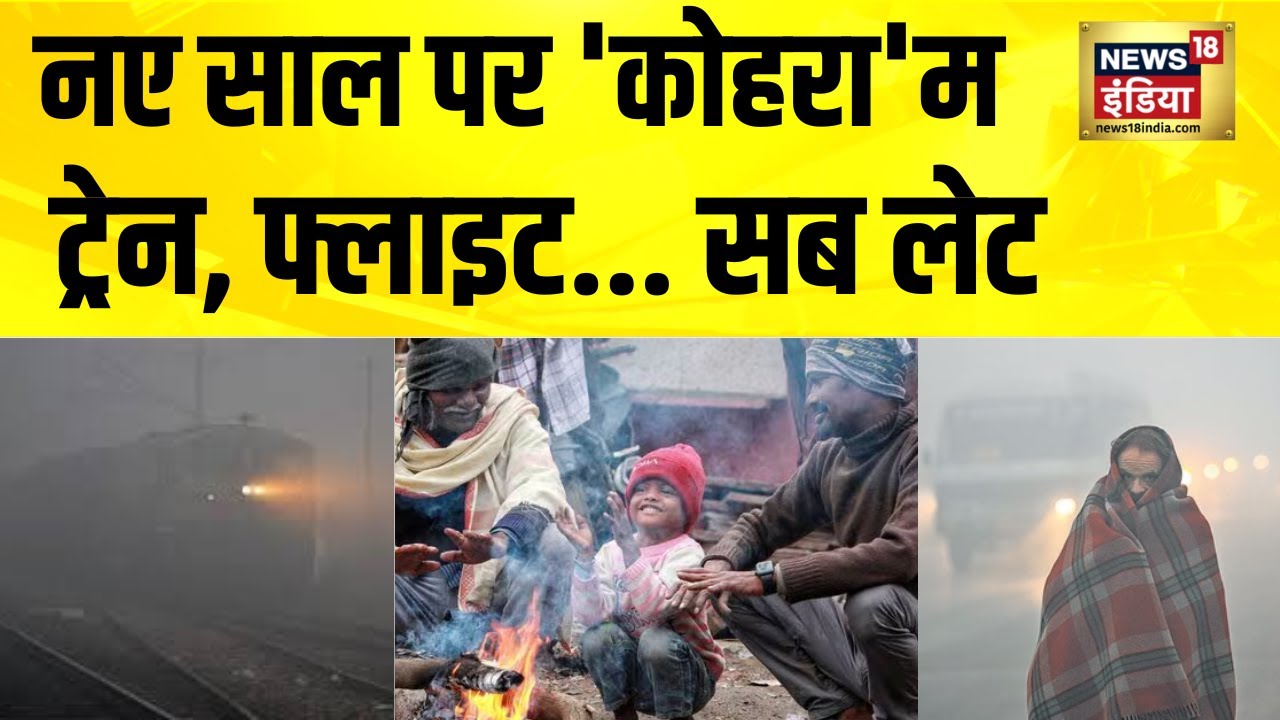 नए साल पर 'कोहरा'म, ट्रेन, फ्लाइट सब लेट | Delhi Fog | Cold Wave in North India | Weather Update