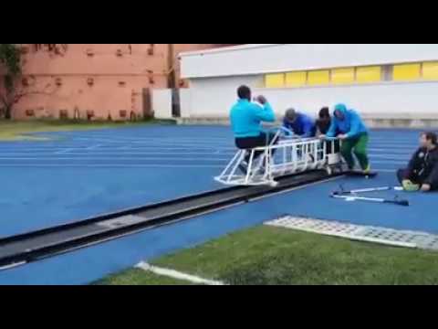 Primeira pista de push da equipe brasileira de bobsled!