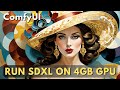How to install comfyui and run sdxl on low gpus