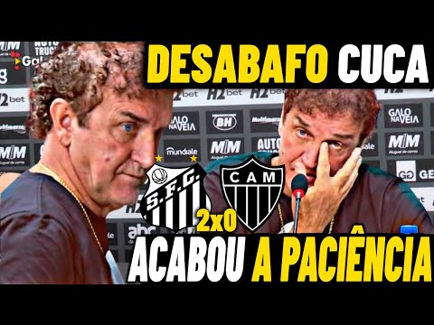 CUCA EM COLETIVA DESABAFOU ao SER QUESTIONADO ! SANTOS 2 X 0 ATLÉTICO MINEIRO