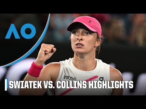 Iga swiatek rallies to avoid upset vs. Danielle collins in round 2 [highlights] | australian open