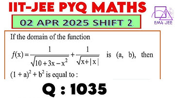 If the domain of the function f(x)=1/√(10+3x-x^2 )+1/√(x+|x|) is (a,b), then (1+a)^2+b^2 is equal to